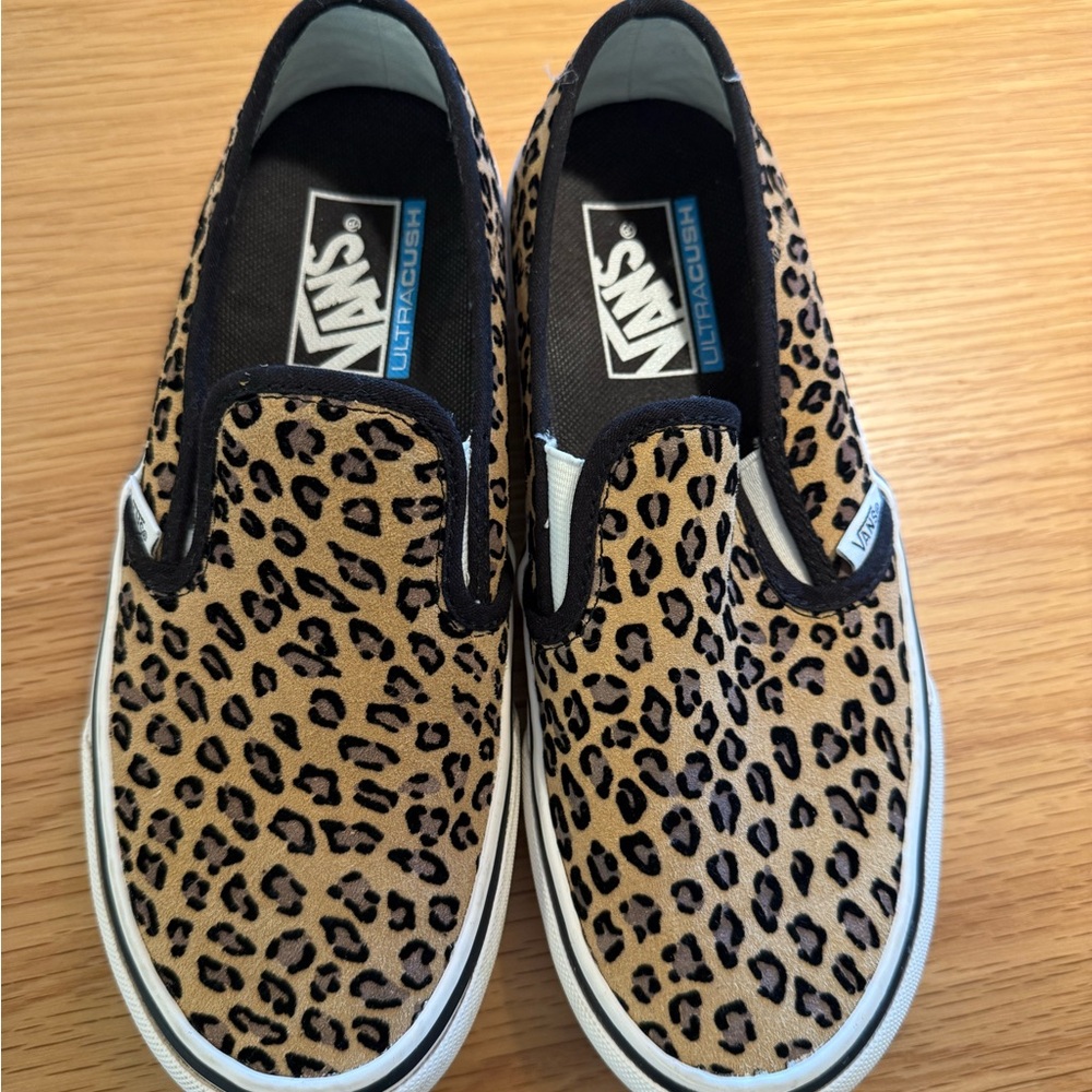Vans Leopard Print Slip-On Sneakers cushy